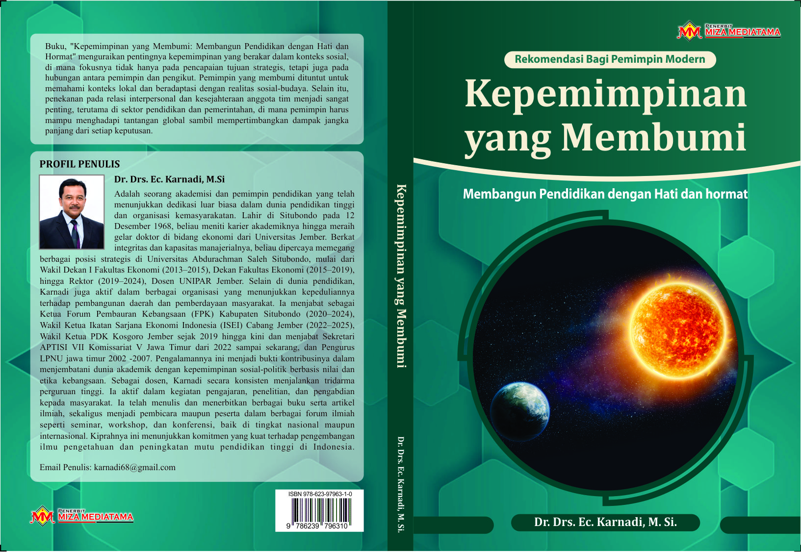 Sampul buku "Kepemimpinan yang Membumi: Membangun Pendidikan dengan Hati dan Hormat"