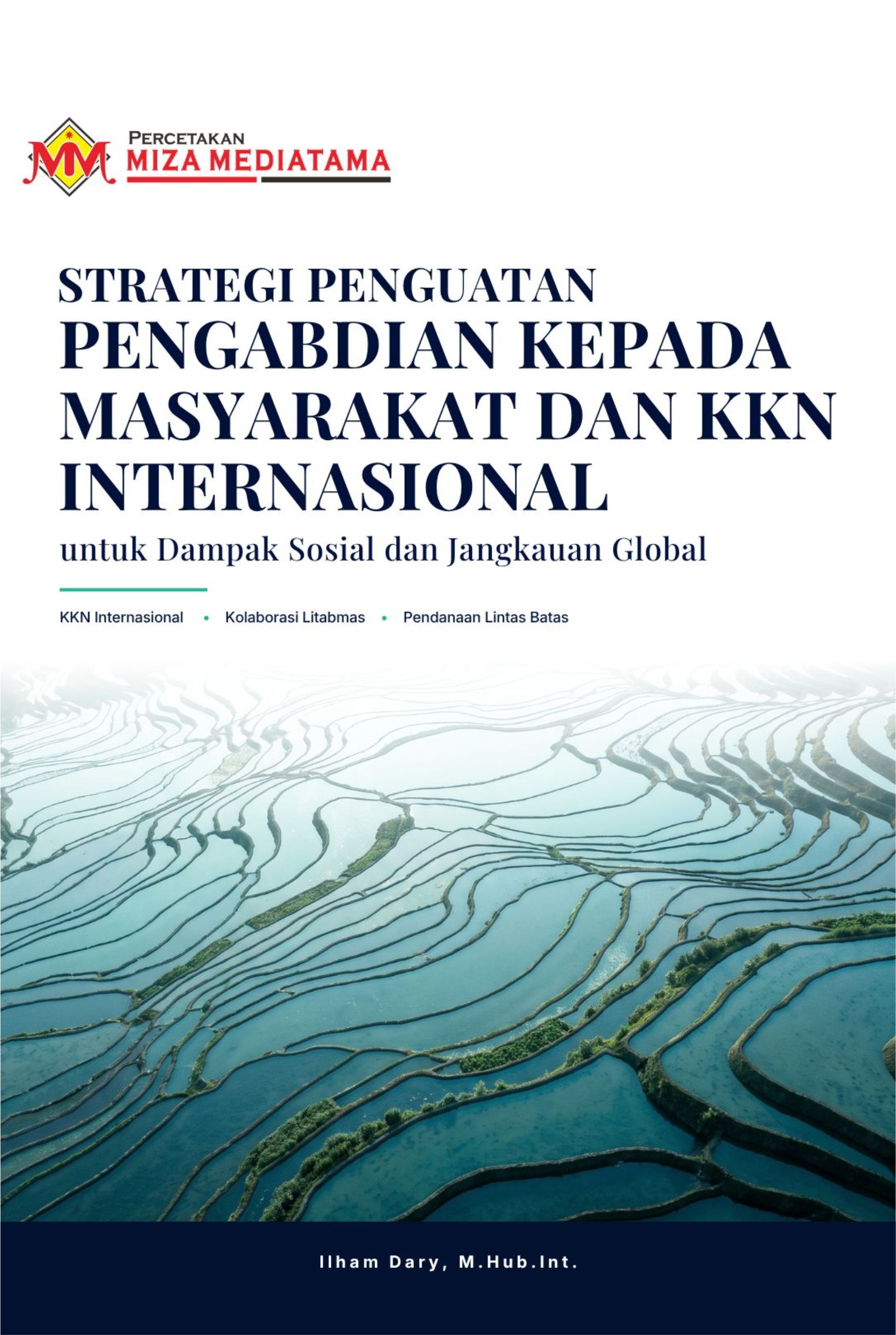 Sampul buku Strategi Penguatan Pengabdian kepada Masyarakat dan KKN Internasional untuk Dampak Sosial dan Jangkauan Global